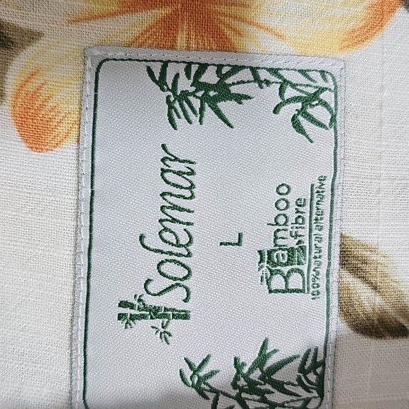 SOLEMAR ALOHAS Hawaiian Floral Men's Shirt. SIZE LARGE. - Picture 2 of 8